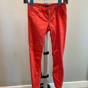 Aqua Coral Colored Skinny Jeans Size 29